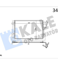 KLIMA RADYATORU KOMPLE BENZINLI KIA CERATO 2011>