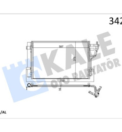 KLIMA RADYATORU KOMPLE BENZINLI KIA CERATO 2011>