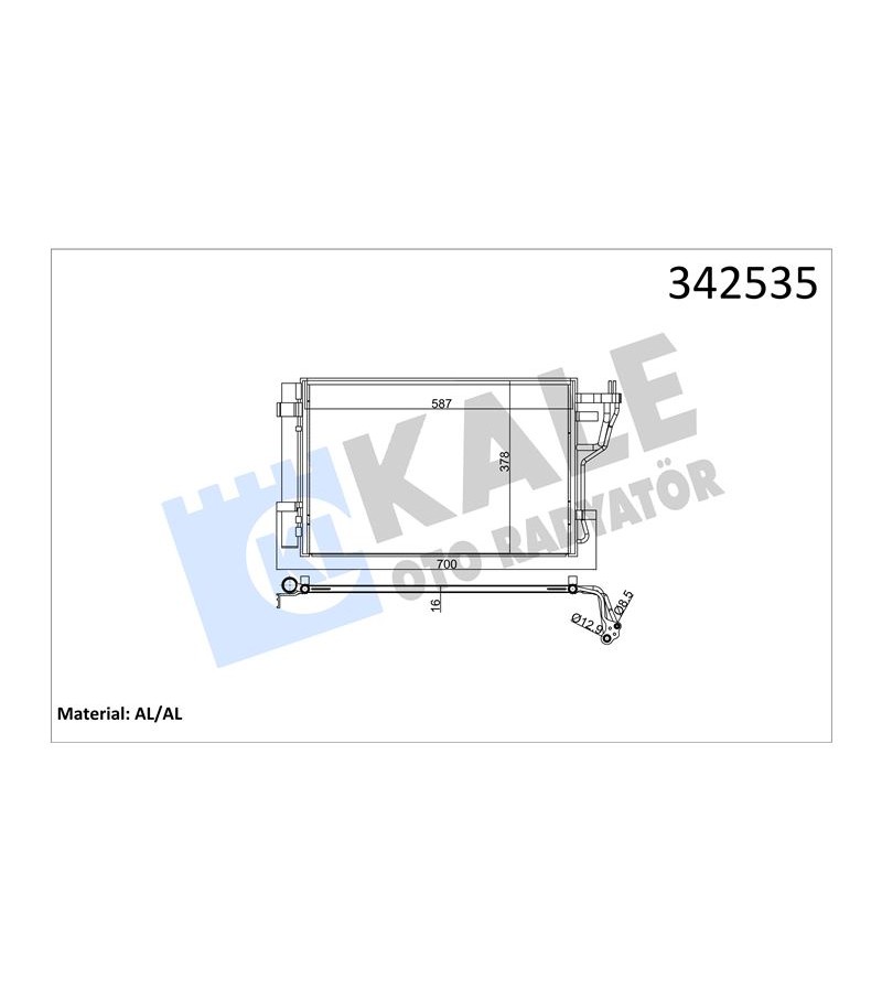 KLIMA RADYATORU KOMPLE BENZINLI KIA CERATO 2011>