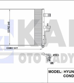 ACCENT 1.5 1.6 KLIMA RADYATORU KOMPLE 2000-2005 (571×353×17)