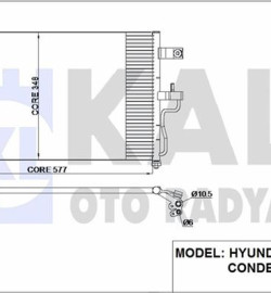 ACCENT 1.5 1.6 KLIMA RADYATORU KOMPLE 2000-2005 (571×353×17)