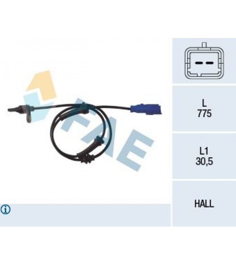 ABS SENSORU ARKA P1007 C2 C3 C3 II C3 PLURIEL BOY:720MM