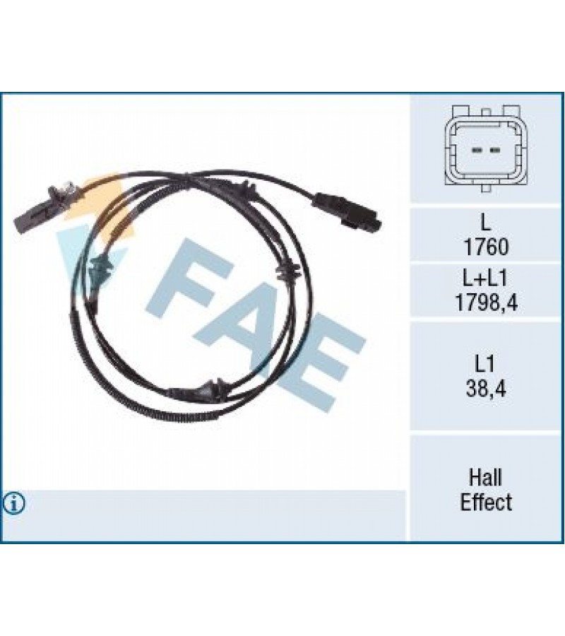 ABS KABLOSU SENSORU ARKA 407 C5 III C6 3.0 V6 2.2HDI 2.7HDI 1.8 2.0 1.6HDI 2.0HDI 04>