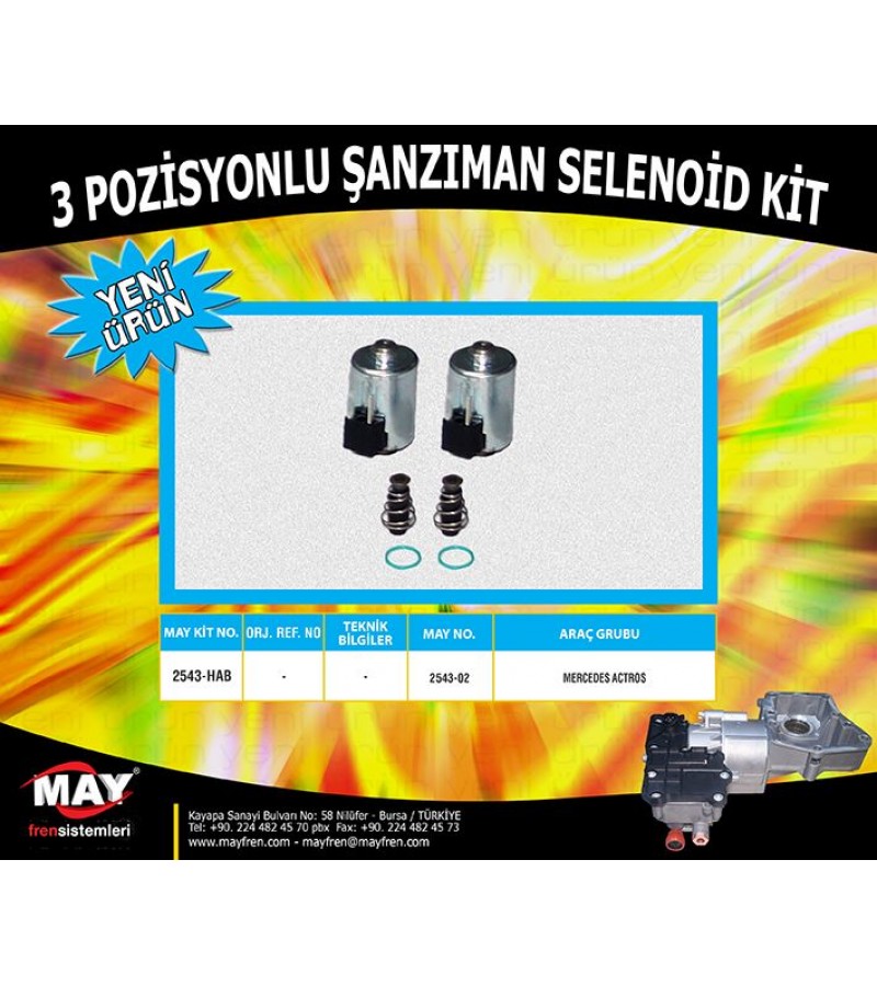 3 POZISYONLU SANZIMAN SELENOID KITI MERCEDES ACTROS