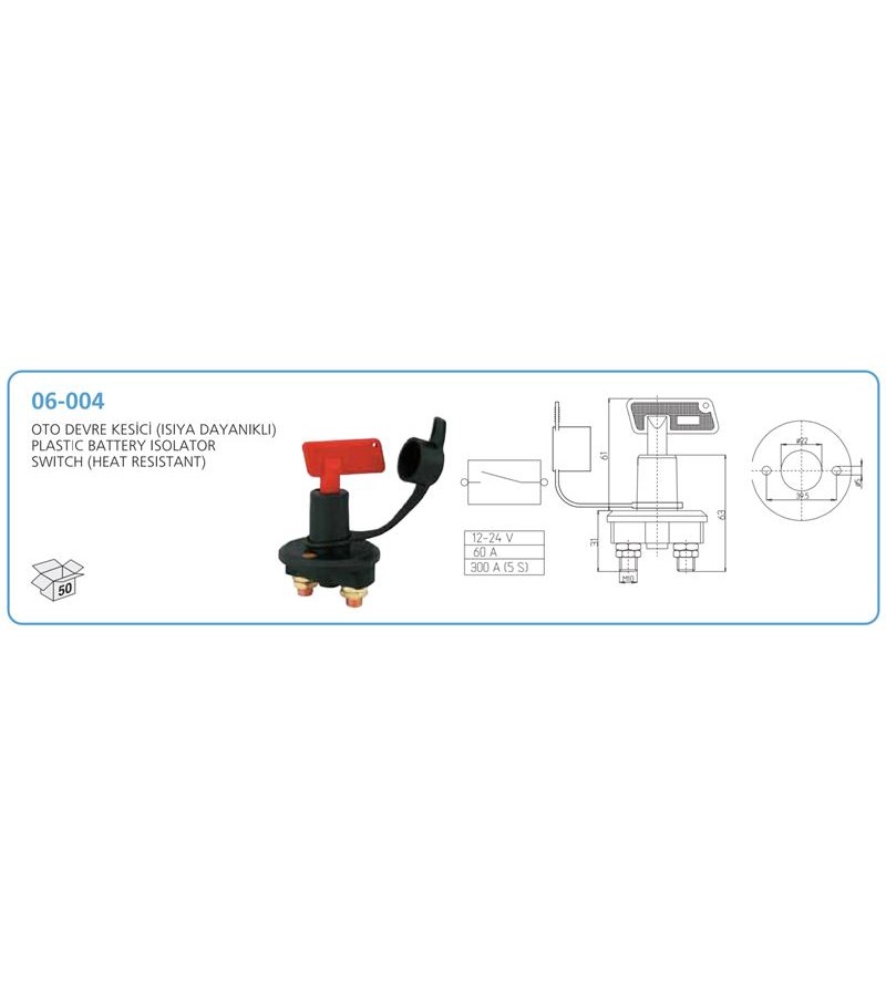 DEVRE KESICI (ISIYA DAYANIKLI) 12/24V VDC - 200A/1500A (5SN)