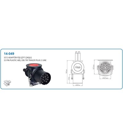 ADAPTOR FISI CIFT CIKISLI 15LI
