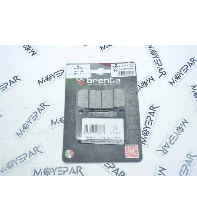 431-211 FT 3117 BRENTA Z1000 ZX-10R 1000 ZX-6R NİNJA 636 SUZUKI DL1000 GSX-R 600-1000 ÖN FREN BALATASI