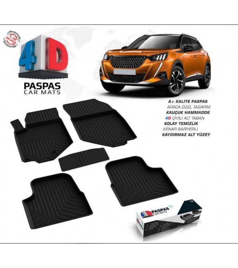 Peugeot 2008 4D Havuzlu Paspas Siyah 2020-2024 Arası Peugeot 2008 4D Havuzlu Paspas Siyah 2020-2024 Arası