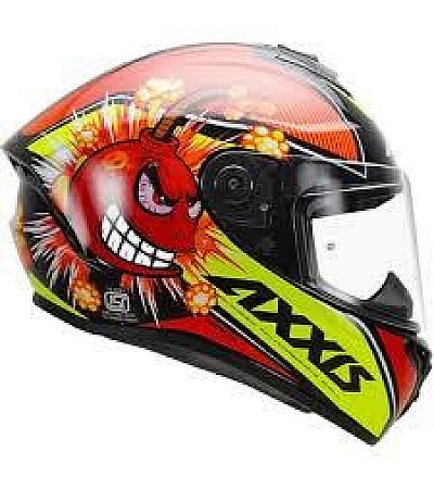 Axxis Bomba Kırmızı Kask (KOYU VİZÖR HEDİYELİ)