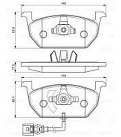 FREN BALATASI ON (146 MM) VOLKSWAGEN GOLF VII AUDI A3 SEAT L EON SKODA OCTAVIA III 12
