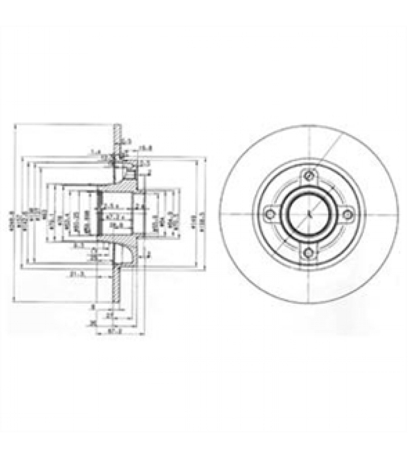 FREN DISKI ARKA (4D 249MM) RULMANLI P307 C4 01
