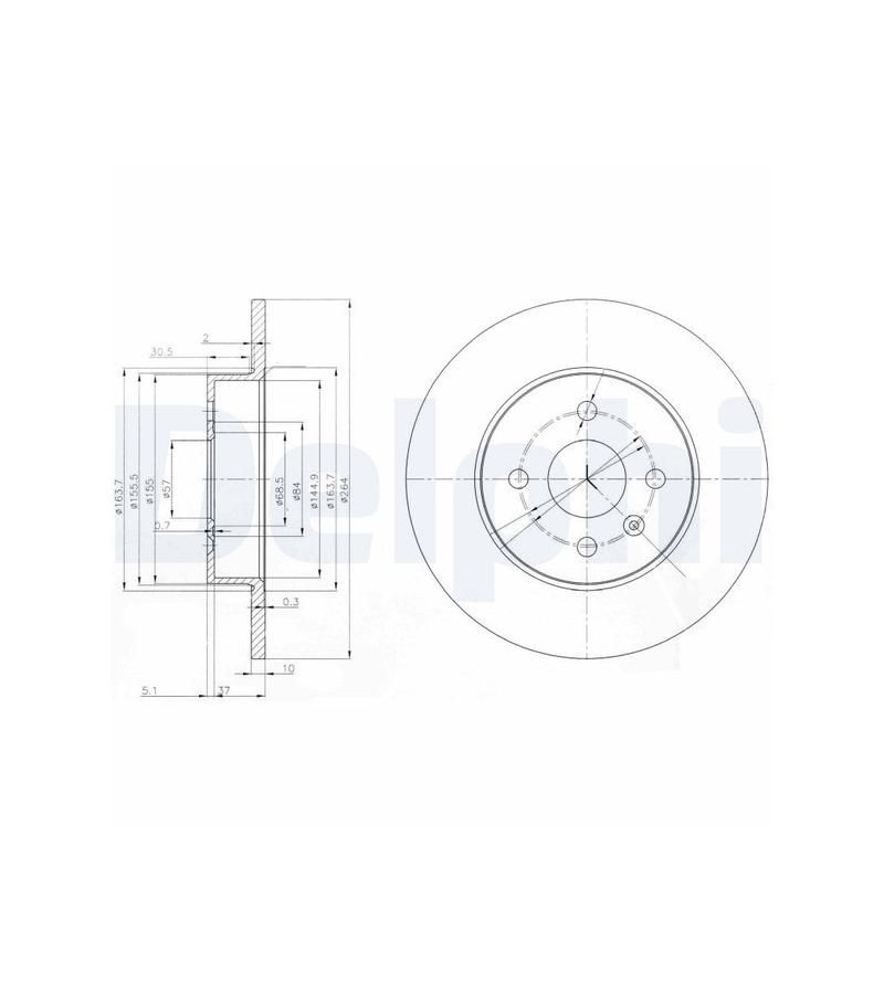 FREN DISKI ARKA (4D 264MM) ASTRA MERIVA 01
