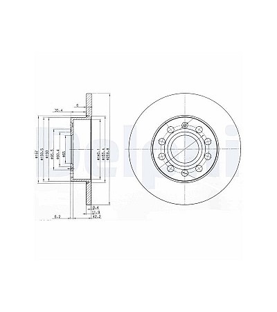 FREN DISKI ARKA (5D 260MM) CADDY III GOLFVVI JETTA III 04
