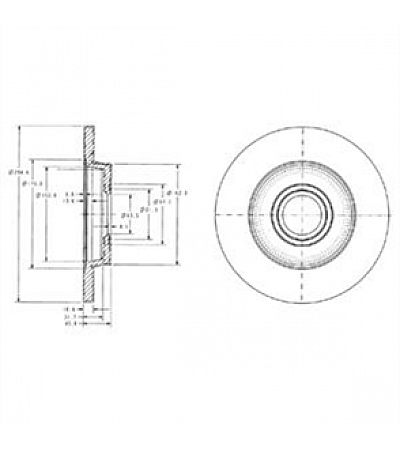 FREN DISKI ARKA (5D 280 MM) VOLKSWAGEN TRANSPORTER T4 9604
