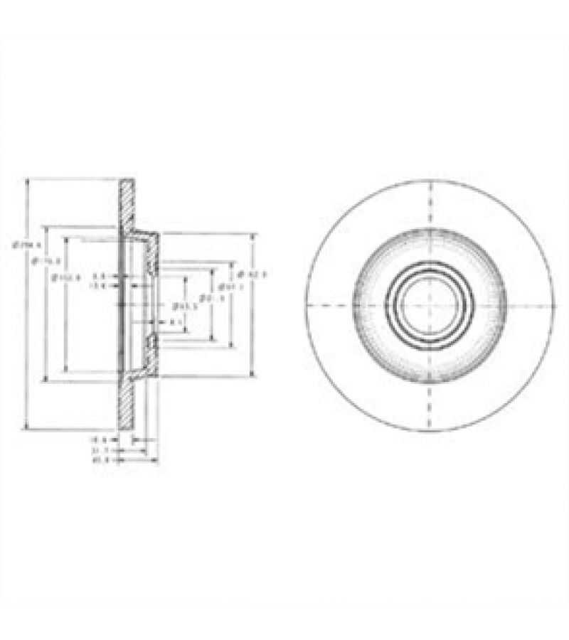 FREN DISKI ARKA (5D 280 MM) VOLKSWAGEN TRANSPORTER T4 9604

