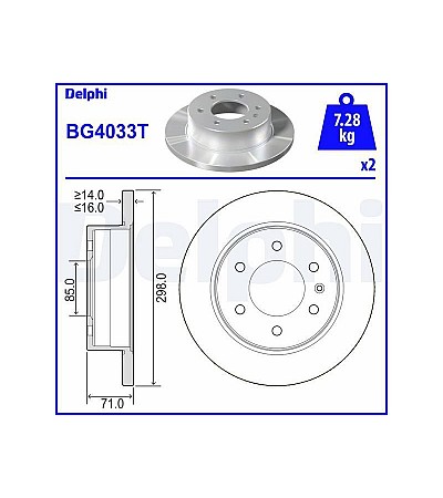 FREN DISKI ARKA CIFTLI PAKET DELIKSIZ CRAFTER 3T5T 25TDI 04/ 06> SPRINTER 06/06
