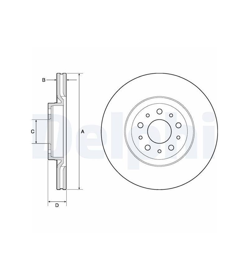 FREN DISKI ON (CIFTLI PAKET) BOYALI (5D 284 MM) EGEA 15
