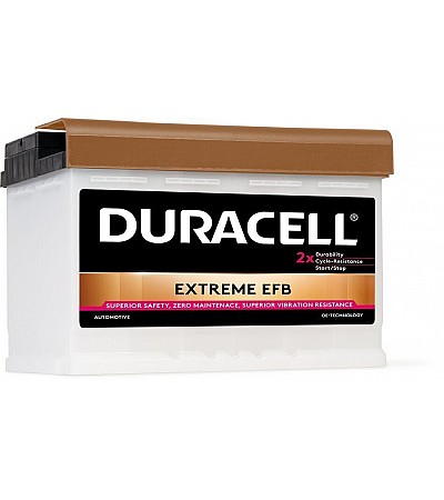 DURACELL AKÜ 65AH 640EN L2 EFB STARSTOP DÜZ (241X175X190) AUDI BMW FIAT PEUGEO S EAT SKODA VW
