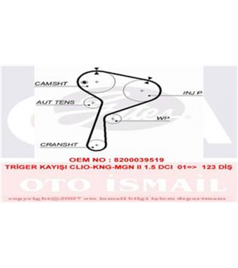 TRIGER KAYISI 123 DIS CLIOKANGOO 15DCI K9K (6580 HP)
