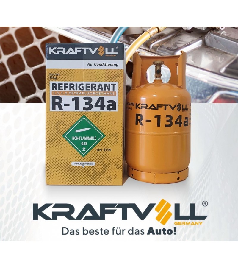 KRAFTVOLL Klima Gazı 12 KG R134A – Depozitolu & Yeniden Doldurulabilir KRAFTVOLL Klima Gazı 12 KG R134A – Depozitolu & Yeniden Doldurulabilir