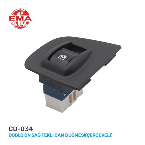 CAM AÇMA ANAHTARI FIAT DOBLO (05-) SAĞ (TEKLİ-ÇERÇEVELİ)