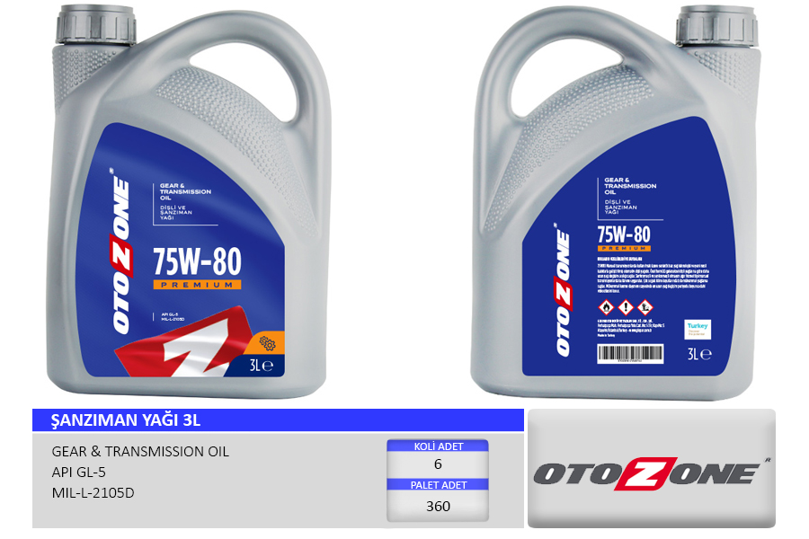 ŞANZIMAN YAĞI 75W-80 3LİTRE GL-5