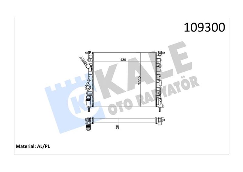 RADYATÖR MGN-SCENIC 1.6 1.4 E7J (2 SIRA AL+PL SİSTEM)