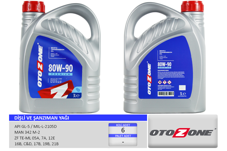 ŞANZIMAN YAĞI 80W90 3 LT API GL-5