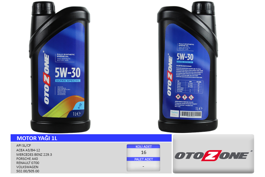 MOTOR YAĞI 5W30 1 LT ULTRA SPECIAL TAM SENTETİK API SL/CF