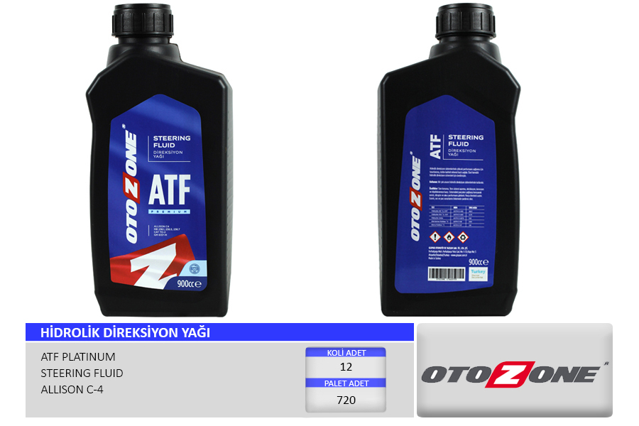HİDROLİK DİREKSİYON YAĞI ATF 900 ml. PREMIUM