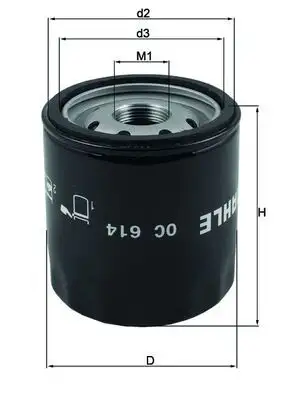MAHLE OC614 Yağ Filtresi