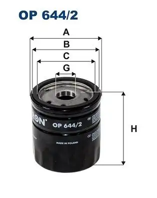 FILTRON OP644/2 Yağ Filtresi